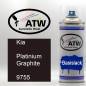 Preview: Kia, Platinium Graphite, 9755: 400ml Sprühdose, von ATW Autoteile West.